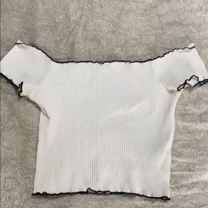 Off the shoulder crop top